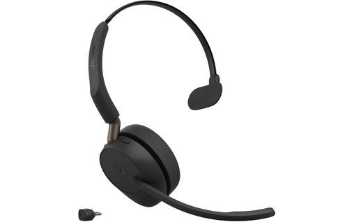 Micro-casque sans fil Jabra Evolve3 65 Teams Mono (avec base) - Noir - USB-C
