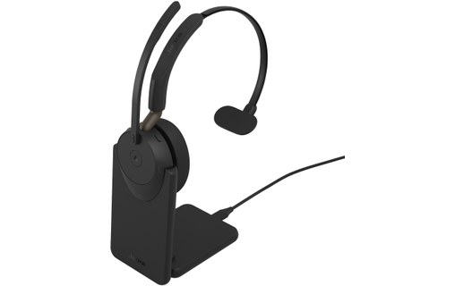 Micro-casque sans fil Jabra Evolve3 65 Teams Mono (avec base) - Noir - USB-C