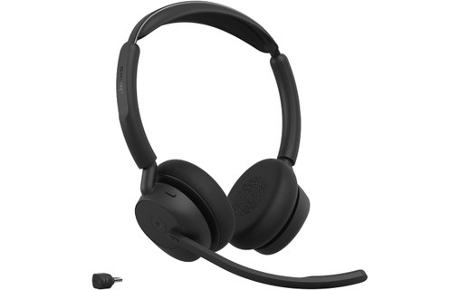 Micro-casque sans fil Jabra Evolve3 45 Teams Stéréo - Noir - USB-C