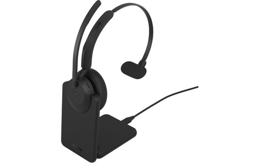 Micro-casque sans fil Jabra Evolve3 45 Teams Mono (avec base) - Noir - USB