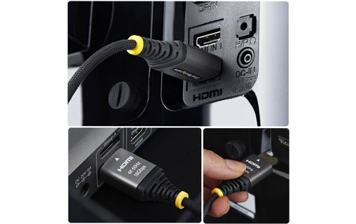 Câble HDMI 2.0 4K @ 60Hz avec Ethernet - StarTech - 3 m - Noir