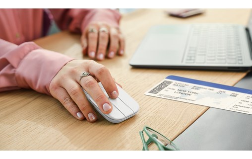 Souris sans fil Logitech Mobi Fold - Blanche
