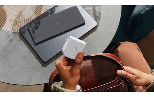 Souris sans fil Logitech Mobi Fold - Blanche
