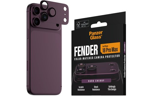 Protection caméra pour iPhone 18 Pro Max - PanzerGlass Fender - Bordeaux