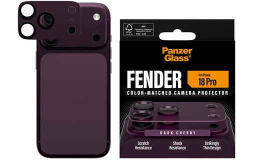 Protection caméra pour iPhone 18 Pro - PanzerGlass Fender - Bordeaux
