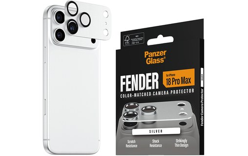 Protection caméra pour iPhone 18 Pro Max - PanzerGlass Fender - Argent
