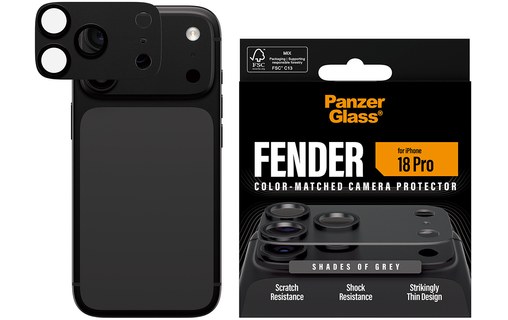 Protection caméra pour iPhone 18 Pro - PanzerGlass Fender - Gris