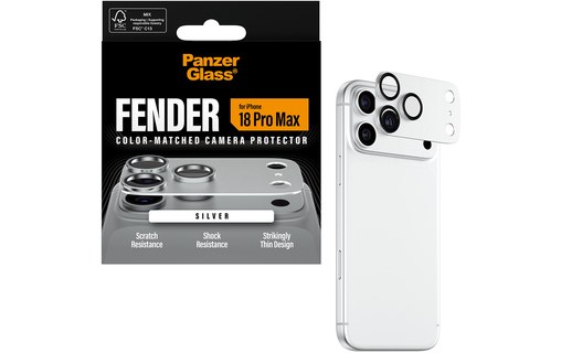 Protection caméra pour iPhone 18 Pro Max - PanzerGlass Fender - Argent