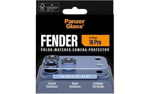 Protection caméra pour iPhone 18 Pro - PanzerGlass Fender - Glacier