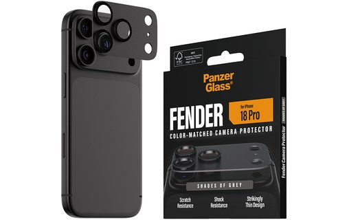 Protection caméra pour iPhone 18 Pro - PanzerGlass Fender - Gris