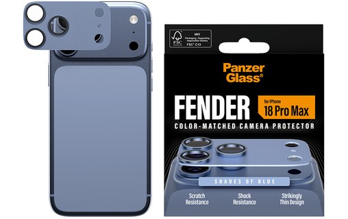 Protection caméra pour iPhone 18 Pro Max - PanzerGlass Fender - Glacier