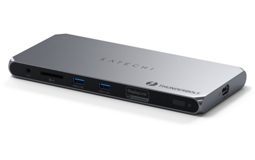 Station d'accueil Thunderbolt 4 - Satechi 12-en-1 Multi-display - Gris
