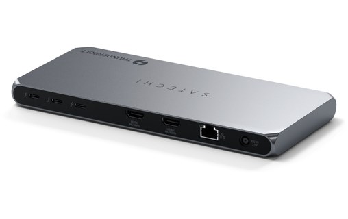 Station d'accueil Thunderbolt 4 - Satechi 12-en-1 Multi-display - Gris