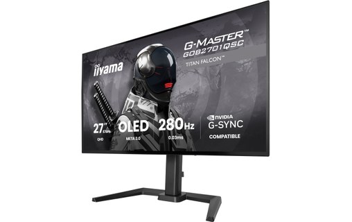 Écran Gaming 27" iiyama G-MASTER GOB2701QSC-B1 - OLED 280 Hz
