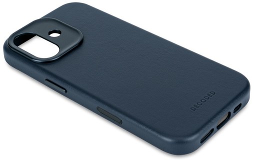 Coque MagSafe pour iPhone 17 - Decoded Leather Case - Bleue marine