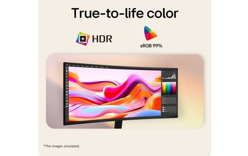 Écran Incurvé 34" LG UltraWide 34U601B-B - 120 Hz