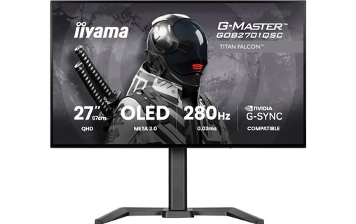 Écran Gaming 27" iiyama G-MASTER GOB2701QSC-B1 - OLED 280 Hz
