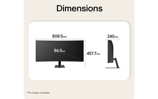 Écran Incurvé 34" LG UltraWide 34U601B-B - 120 Hz