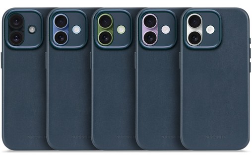 Coque MagSafe pour iPhone 17 - Decoded Leather Case - Bleue marine