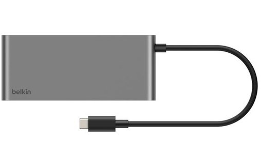Station d'accueil USB-C - Belkin Connect - 8 ports avec Ethernet - Gris