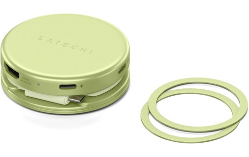 Hub USB-C Satechi OntheGo 5-en-1 - Magnétique - Jaune Agrume
