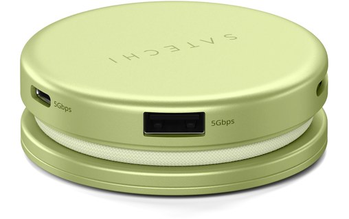 Hub USB-C Satechi OntheGo 5-en-1 - Magnétique - Jaune Agrume