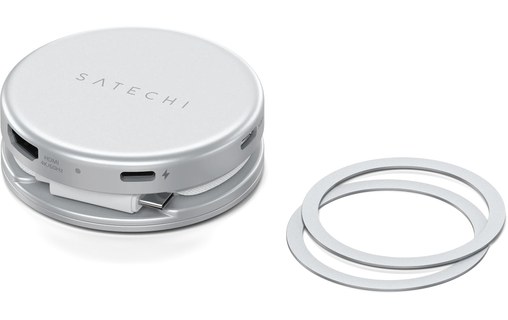 Hub USB-C Satechi OntheGo 5-en-1 - Magnétique - Argent