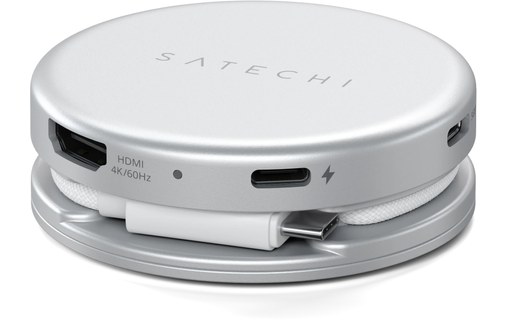 Hub USB-C Satechi OntheGo 5-en-1 - Magnétique - Argent