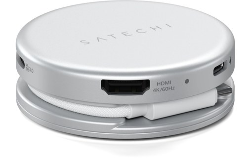 Hub USB-C Satechi OntheGo 5-en-1 - Magnétique - Argent