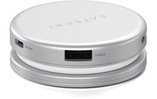 Hub USB-C Satechi OntheGo 5-en-1 - Magnétique - Argent