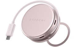 Hub USB-C Satechi OntheGo 5-en-1 - Magnétique - Rose poudré