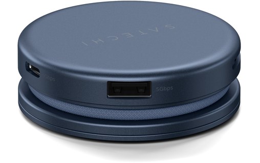 Hub USB-C Satechi OntheGo 5-en-1 - Magnétique - Indigo