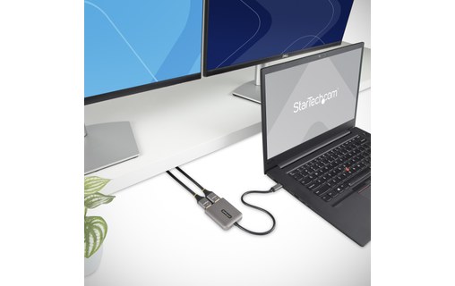 StarTech.com MST14CD122HD adaptateur graphique USB 3840 x 2160 pixels Noir, Gris