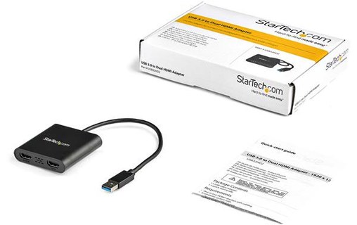 StarTech.com USB32HD2 adaptateur graphique USB 3840 x 2160 pixels Noir
