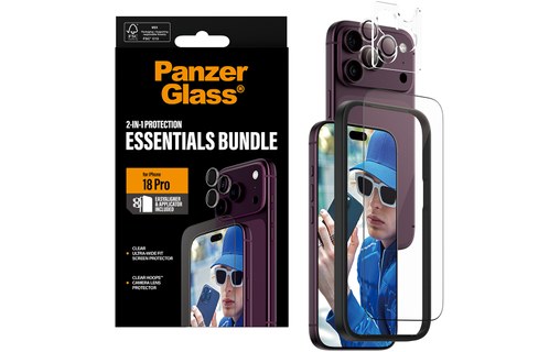 Protection écran + caméra pour iPhone 18 Pro - PanzerGlass 2-en-1 Essentials