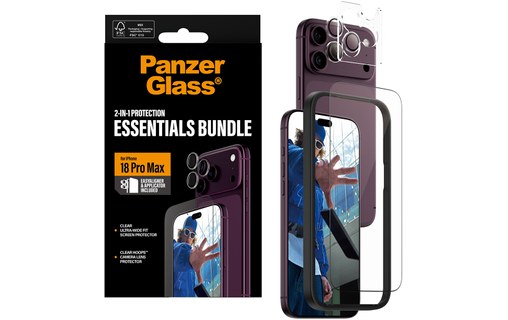 Protection écran + caméra pour iPhone 18 Pro Max - PanzerGlass 2-en-1 Essentials