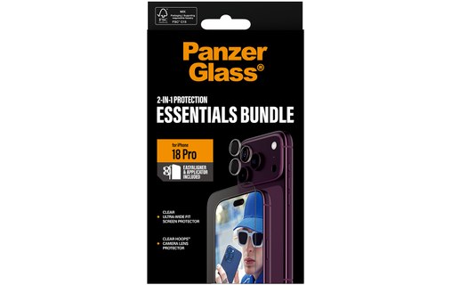 Protection écran + caméra pour iPhone 18 Pro - PanzerGlass 2-en-1 Essentials