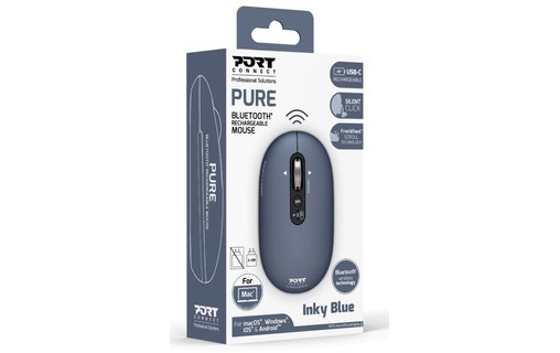 Souris sans fil PORT Designs Pure Mac - Bleue