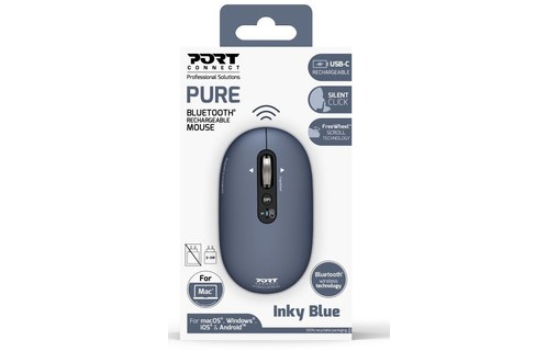 Souris sans fil PORT Designs Pure Mac - Bleue
