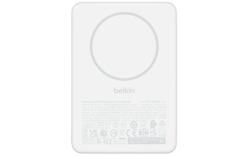 Batterie externe 10K - Belkin BoostCharge Slim - Blanche