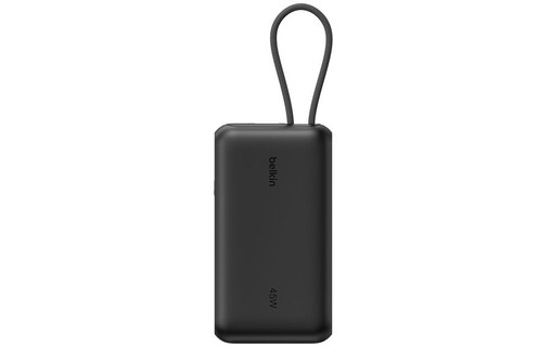 Batterie externe 10K - Belkin UltraCharge avec câble et écran intégrés - Noire