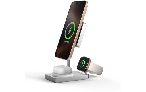 Station de charge 3-en-1 - XtremeMac X-Station Pro - MagSafe, Qi2 - Blanche