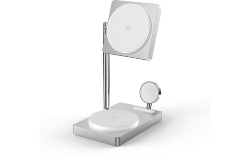 Station de charge 3-en-1 - XtremeMac X-Station Pro - MagSafe, Qi2 - Blanche