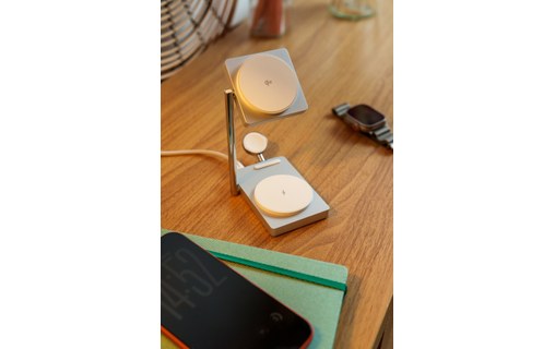 Station de charge 3-en-1 - XtremeMac X-Station Pro - MagSafe, Qi2 - Blanche