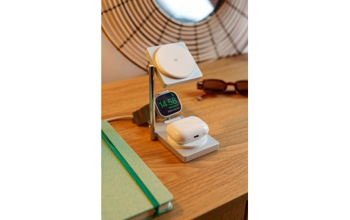 Station de charge 3-en-1 - XtremeMac X-Station Pro - MagSafe, Qi2 - Blanche