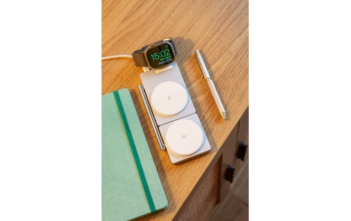 Station de charge 3-en-1 - XtremeMac X-Station Pro - MagSafe, Qi2 - Blanche