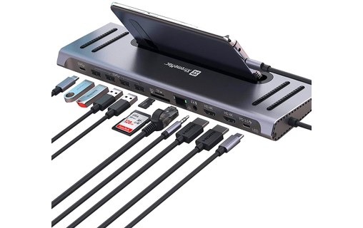 Station d'accueil USB-C 12-en-1 - XtremeMac XWH-CDH-13 - Grise