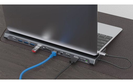 Station d'accueil USB-C 12-en-1 - XtremeMac XWH-CDH-13 - Grise