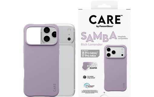 Coque pour iPhone 18 Pro Max - PanzerGlass CARE Samba - Violette