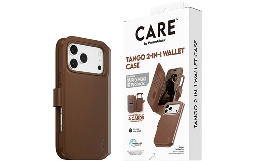 Coque pour iPhone 18 Pro Max - PanzerGlass CARE Tango 2-en-1 - Brune